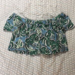 TOPSHOP Off The Shoulder Crop Top